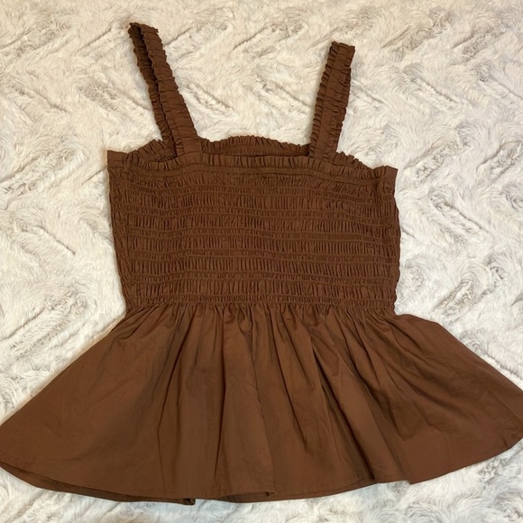 GAP halter top brown elastic rouched summer top cotton tank‎ top vacation - Picture 4 of 4
